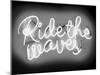 Neon Ride The Waves WB-Hailey Carr-Mounted Art Print