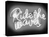 Neon Ride The Waves WB-Hailey Carr-Stretched Canvas