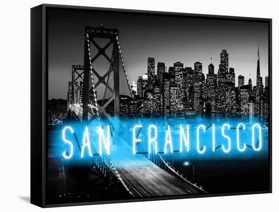 Neon San Francisco AB-Hailey Carr-Framed Stretched Canvas