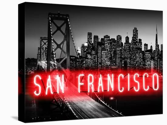 Neon San Francisco RB-Hailey Carr-Stretched Canvas