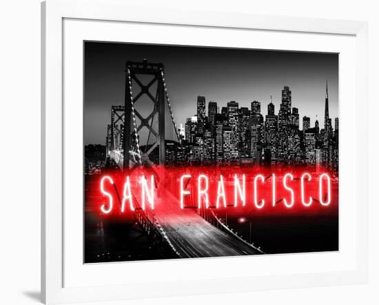 Neon San Francisco RB-Hailey Carr-Framed Art Print
