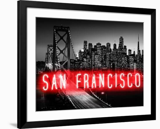 Neon San Francisco RB-Hailey Carr-Framed Art Print