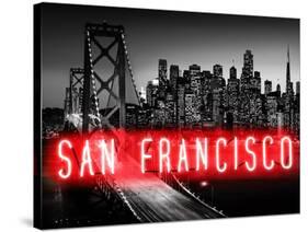 Neon San Francisco RB-Hailey Carr-Stretched Canvas