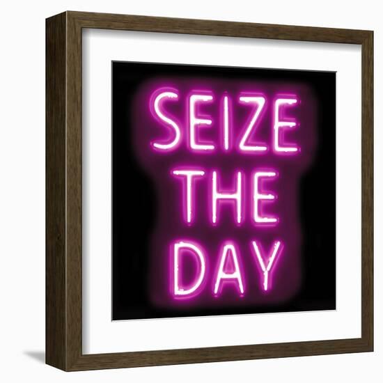 Neon Seize The Day PB-Hailey Carr-Framed Art Print