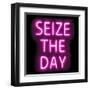 Neon Seize The Day PB-Hailey Carr-Framed Art Print