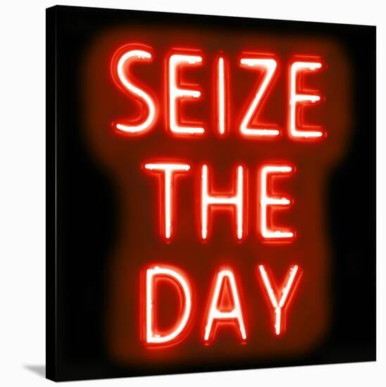 Neon Seize The Day RB-Hailey Carr-Stretched Canvas