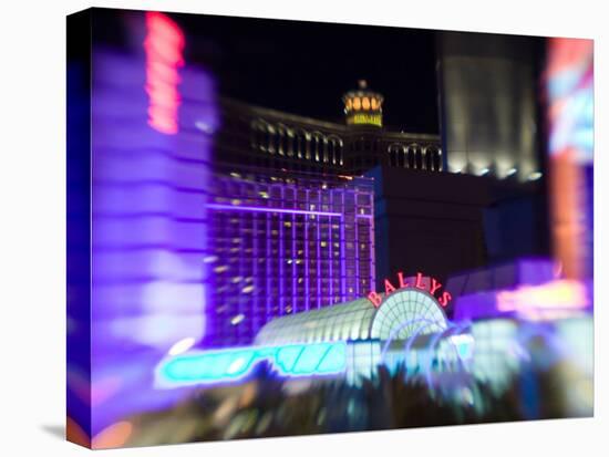 Neon Sign, Bally's Casino, Las Vegas, Nevada, USA-Walter Bibikow-Stretched Canvas