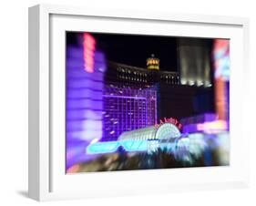 Neon Sign, Bally's Casino, Las Vegas, Nevada, USA-Walter Bibikow-Framed Premium Photographic Print