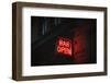 Neon Sign board, BAR OPEN-Hiroko Yoshida-Framed Photographic Print