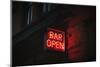 Neon Sign board, BAR OPEN-Hiroko Yoshida-Mounted Photographic Print