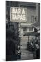 Neon Sign for Tapas Bar, Dusk, Ile Rousse, La Balagne, Corsica, France-Walter Bibikow-Mounted Photographic Print