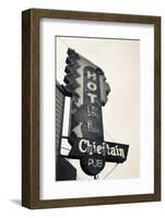 Neon Sign for the Chieftain Hotel and Pub, Squamish, British Columbia, Canada-Walter Bibikow-Framed Photographic Print