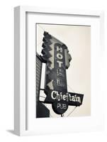 Neon Sign for the Chieftain Hotel and Pub, Squamish, British Columbia, Canada-Walter Bibikow-Framed Photographic Print