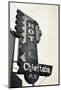 Neon Sign for the Chieftain Hotel and Pub, Squamish, British Columbia, Canada-Walter Bibikow-Mounted Photographic Print