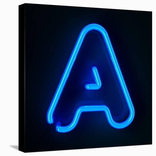 Neon Sign Letter A-badboo-Stretched Canvas