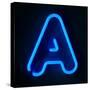Neon Sign Letter A-badboo-Stretched Canvas