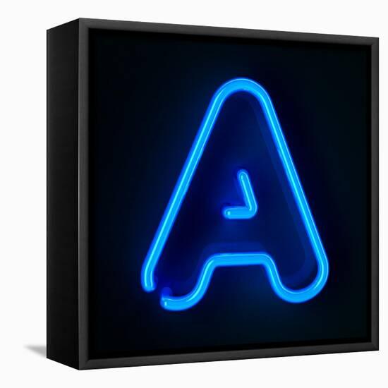Neon Sign Letter A-badboo-Framed Stretched Canvas
