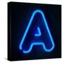 Neon Sign Letter A-badboo-Stretched Canvas