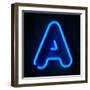 Neon Sign Letter A-badboo-Framed Art Print