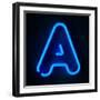 Neon Sign Letter A-badboo-Framed Art Print