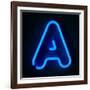 Neon Sign Letter A-badboo-Framed Art Print