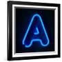 Neon Sign Letter A-badboo-Framed Art Print