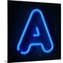 Neon Sign Letter A-badboo-Mounted Art Print