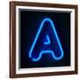 Neon Sign Letter A-badboo-Framed Art Print