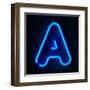 Neon Sign Letter A-badboo-Framed Art Print