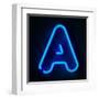 Neon Sign Letter A-badboo-Framed Art Print