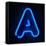 Neon Sign Letter A-badboo-Framed Stretched Canvas