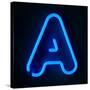 Neon Sign Letter A-badboo-Stretched Canvas