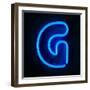 Neon Sign Letter G-badboo-Framed Art Print