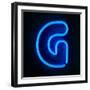 Neon Sign Letter G-badboo-Framed Art Print