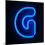 Neon Sign Letter G-badboo-Mounted Art Print