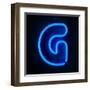 Neon Sign Letter G-badboo-Framed Art Print