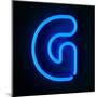 Neon Sign Letter G-badboo-Mounted Art Print