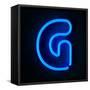 Neon Sign Letter G-badboo-Framed Stretched Canvas