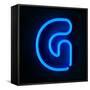 Neon Sign Letter G-badboo-Framed Stretched Canvas