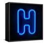Neon Sign Letter H-badboo-Framed Stretched Canvas