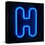 Neon Sign Letter H-badboo-Stretched Canvas