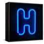 Neon Sign Letter H-badboo-Framed Stretched Canvas