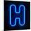 Neon Sign Letter H-badboo-Mounted Art Print