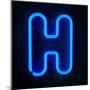 Neon Sign Letter H-badboo-Mounted Art Print