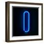 Neon Sign Letter I-badboo-Framed Art Print