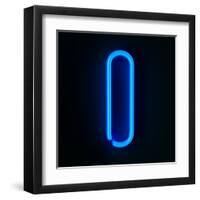 Neon Sign Letter I-badboo-Framed Art Print