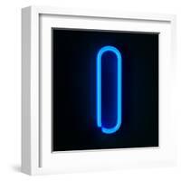 Neon Sign Letter I-badboo-Framed Art Print