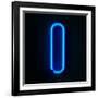 Neon Sign Letter I-badboo-Framed Art Print