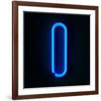 Neon Sign Letter I-badboo-Framed Art Print