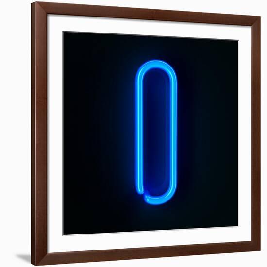 Neon Sign Letter I-badboo-Framed Art Print